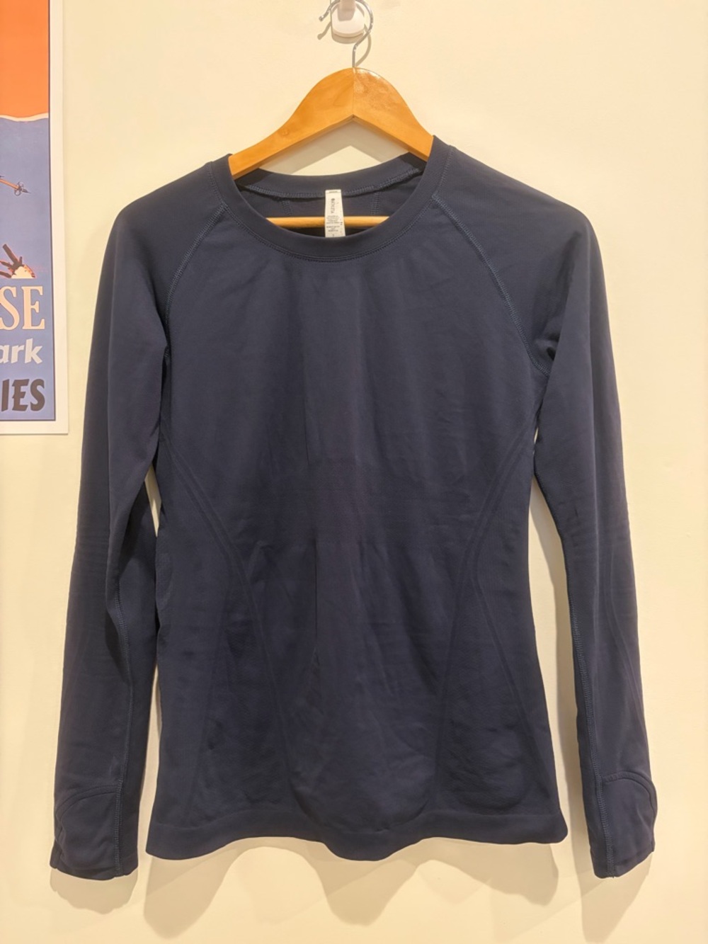 Athleta Navy Long-Sleeve Performance Tee